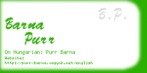 barna purr business card